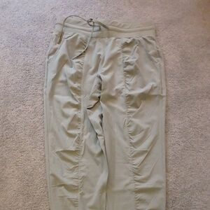NWOT Khaki lightweight joggers with shirring in front